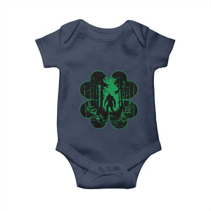 Funny St Patricks Day Bigfoot Baby Onesie Sasquatch Shamrock Paddys Irish TS02 Navy Print Your Wear