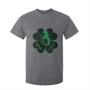 Funny St Patricks Day Bigfoot T Shirt For Kid Sasquatch Shamrock Paddys Irish TS02 Charcoal Print Your Wear