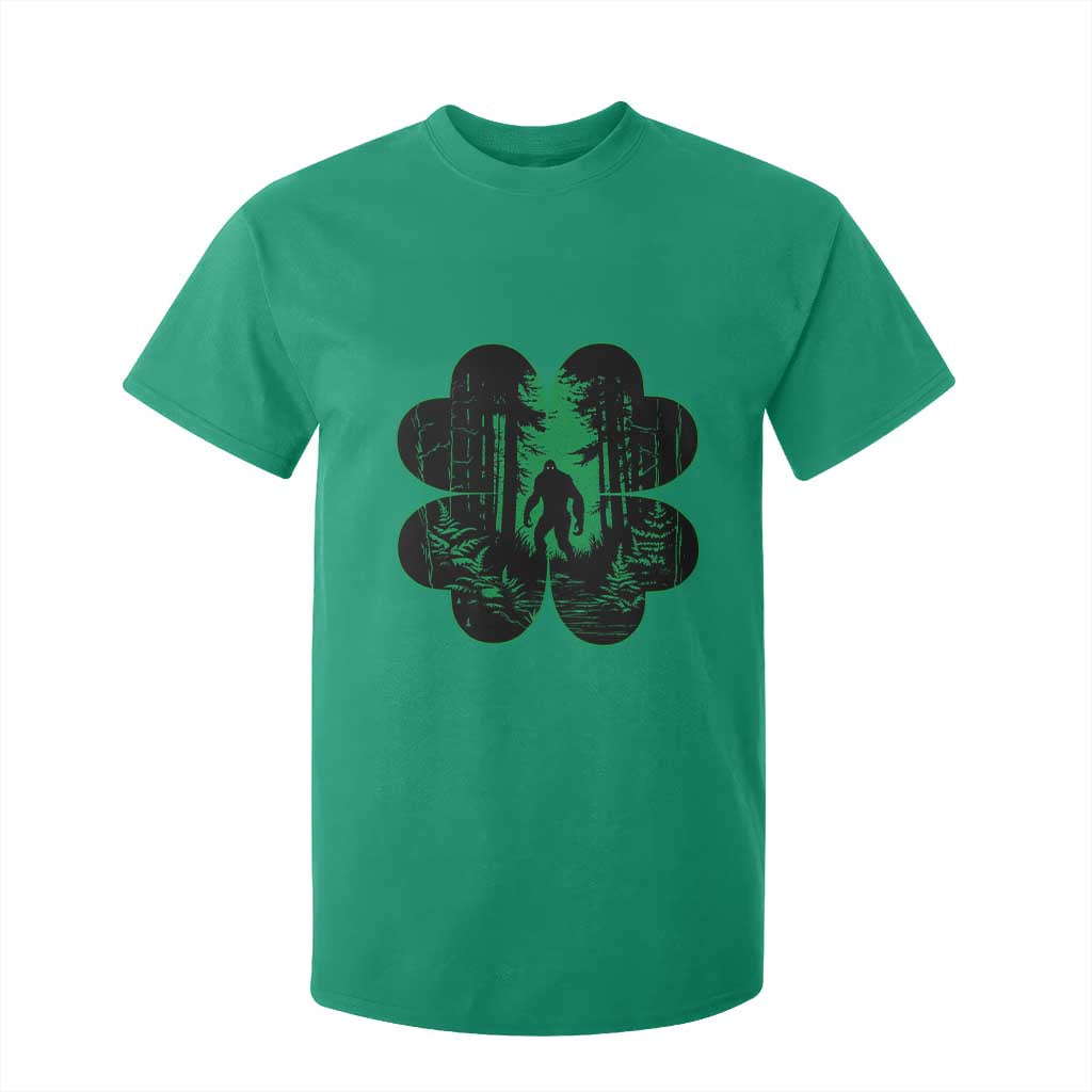 Funny St Patricks Day Bigfoot T Shirt For Kid Sasquatch Shamrock Paddys Irish TS02 Irish Green Print Your Wear