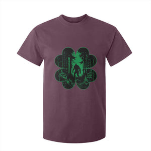 Funny St Patricks Day Bigfoot T Shirt For Kid Sasquatch Shamrock Paddys Irish TS02 Maroon Print Your Wear