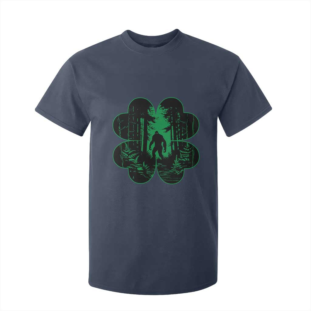 Funny St Patricks Day Bigfoot T Shirt For Kid Sasquatch Shamrock Paddys Irish TS02 Navy Print Your Wear