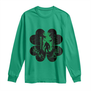 Funny St Patricks Day Bigfoot Long Sleeve Shirt Sasquatch Shamrock Paddys Irish TS02 Irish Green Print Your Wear