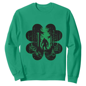 Funny St. Patricks Day Bigfoot Sweatshirt Sasquatch Shamrock Paddys Irish TS02 Irish Green Printyourwear