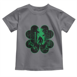 Funny St Patricks Day Bigfoot Toddler T Shirt Sasquatch Shamrock Paddys Irish TS02 Charcoal Print Your Wear