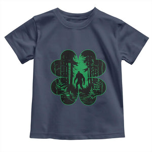 Funny St Patricks Day Bigfoot Toddler T Shirt Sasquatch Shamrock Paddys Irish TS02 Navy Print Your Wear