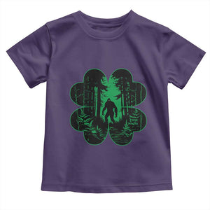 Funny St Patricks Day Bigfoot Toddler T Shirt Sasquatch Shamrock Paddys Irish TS02 Purple Print Your Wear