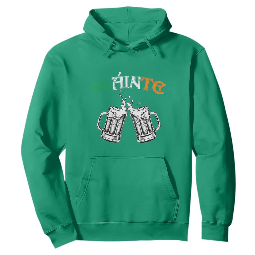 Funny St. Patricks Day Drinking Hoodie Slainte Irish Cheers TS02 Irish Green Printyourwear