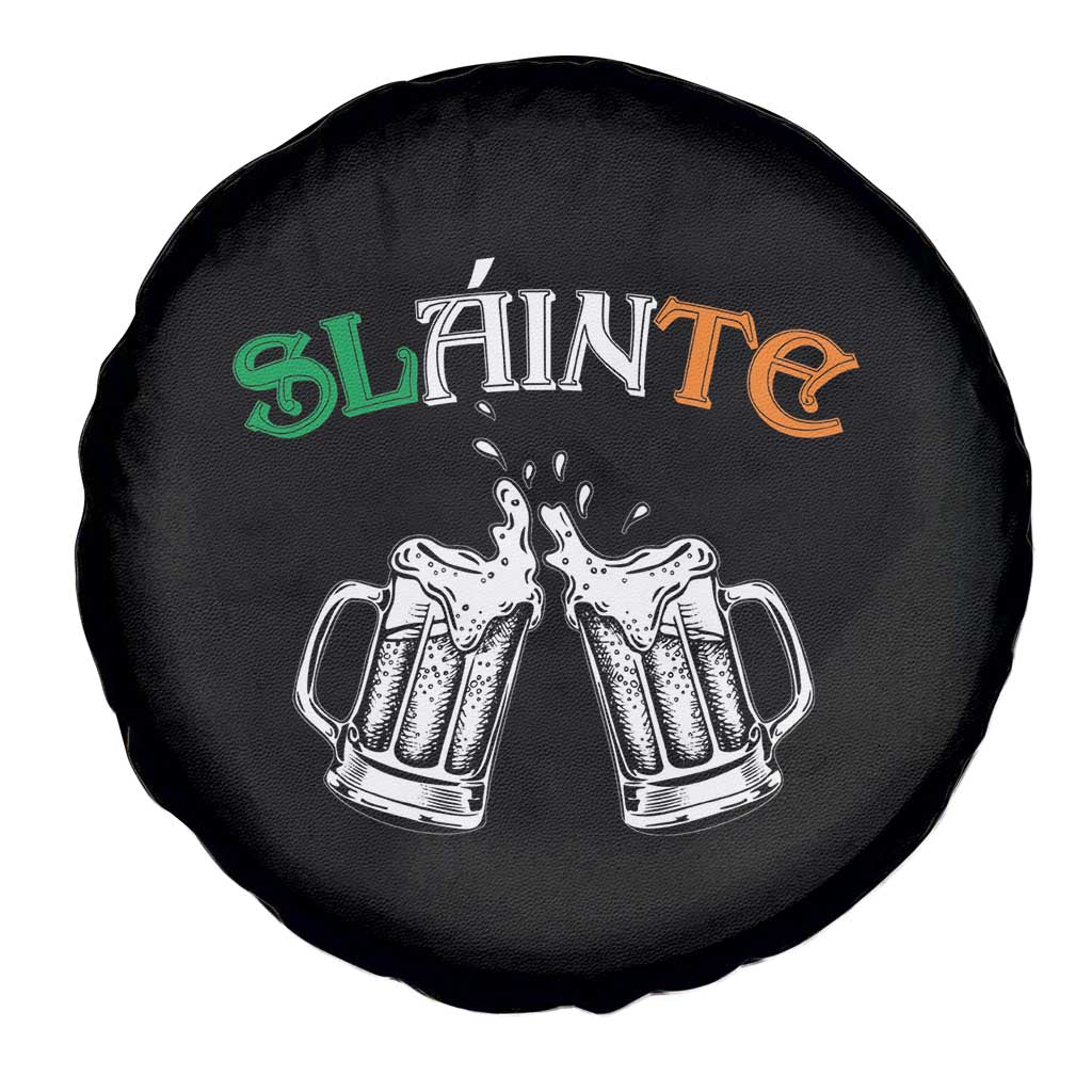 Funny St Patricks Day Drinking Spare Tire Cover Slainte Irish Cheers TS02 Print Your Wear