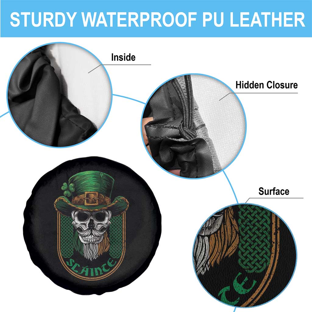 Irish Skull Spare Tire Cover Slainte Cheers Funny St. Patricks Day Drinking Lover TS02 Print Your Wear