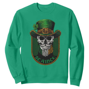 Irish Skull Sweatshirt Slainte Cheers Funny St. Patricks Day Drinking Lover TS02 Irish Green Printyourwear