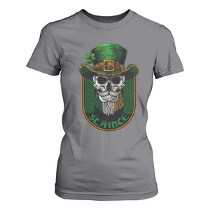 Irish Skull T Shirt For Women Slainte Cheers Funny St. Patricks Day Drinking Lover TS02 Charcoal Print Your Wear