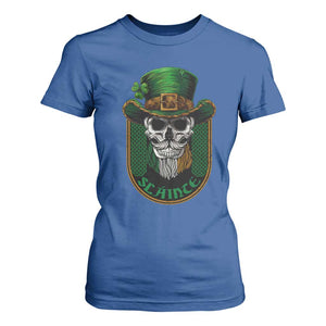 Irish Skull T Shirt For Women Slainte Cheers Funny St. Patricks Day Drinking Lover TS02 Royal Blue Print Your Wear
