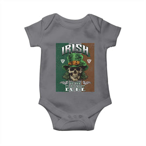 Irish Skull Baby Onesie Irish To The Born TS02 Charcoal Print Your Wear