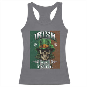 Irish Skull Racerback Tank Top Irish To The Born TS02 Charcoal Print Your Wear