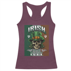 Irish Skull Racerback Tank Top Irish To The Born TS02 Maroon Print Your Wear