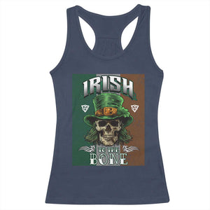 Irish Skull Racerback Tank Top Irish To The Born TS02 Navy Print Your Wear