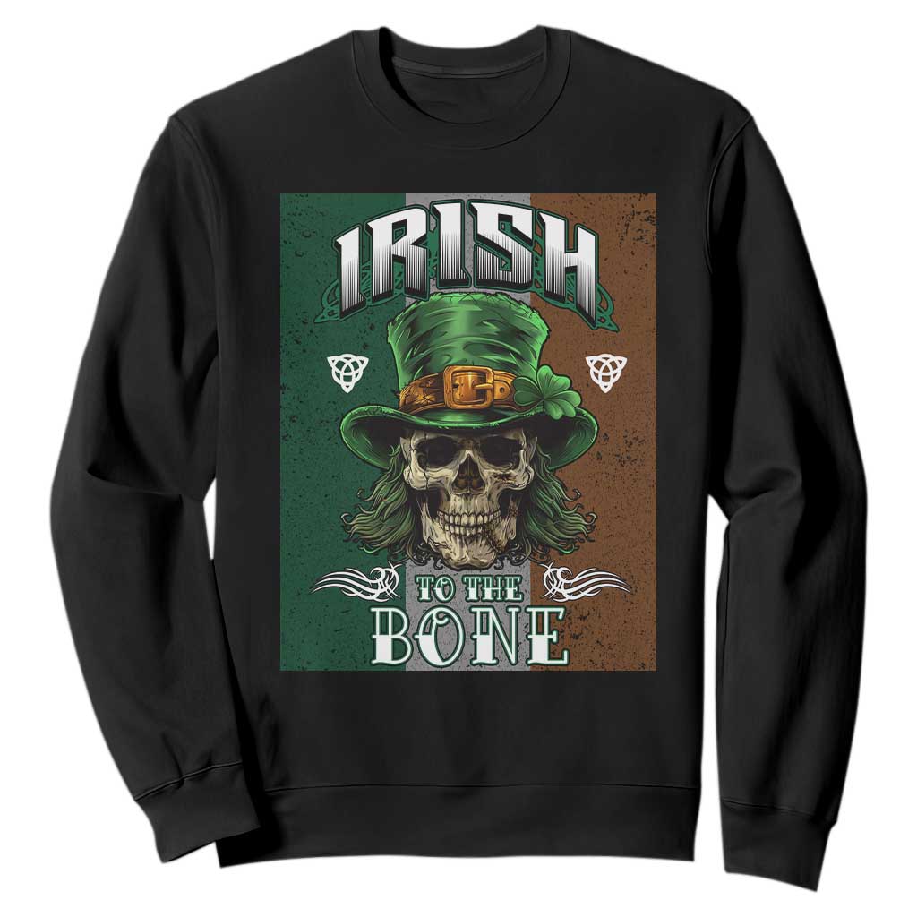 Irish Skull Sweatshirt Irish To The Born TS02 Black Printyourwear