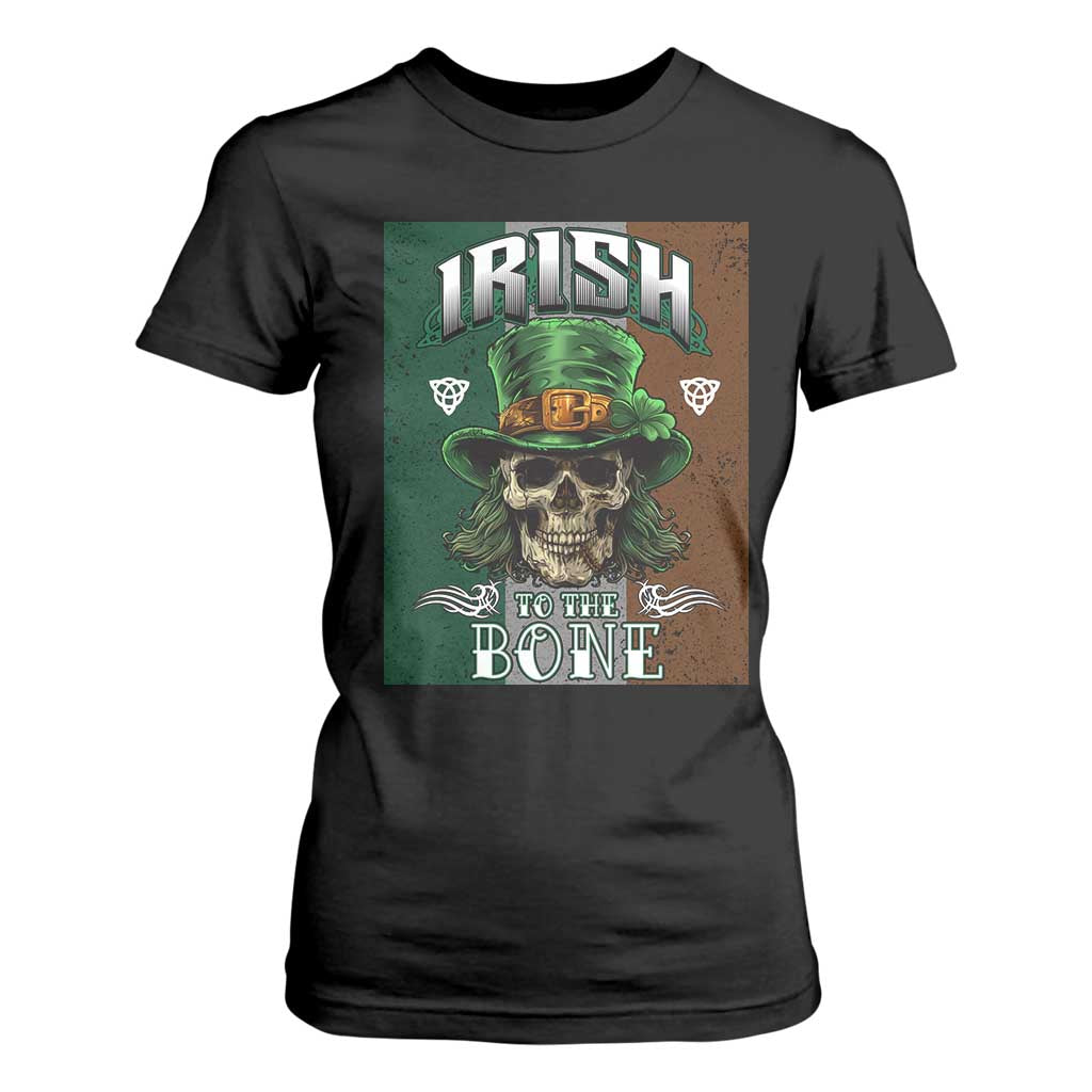 Irish Skull T Shirt For Women Irish To The Born TS02 Black Print Your Wear