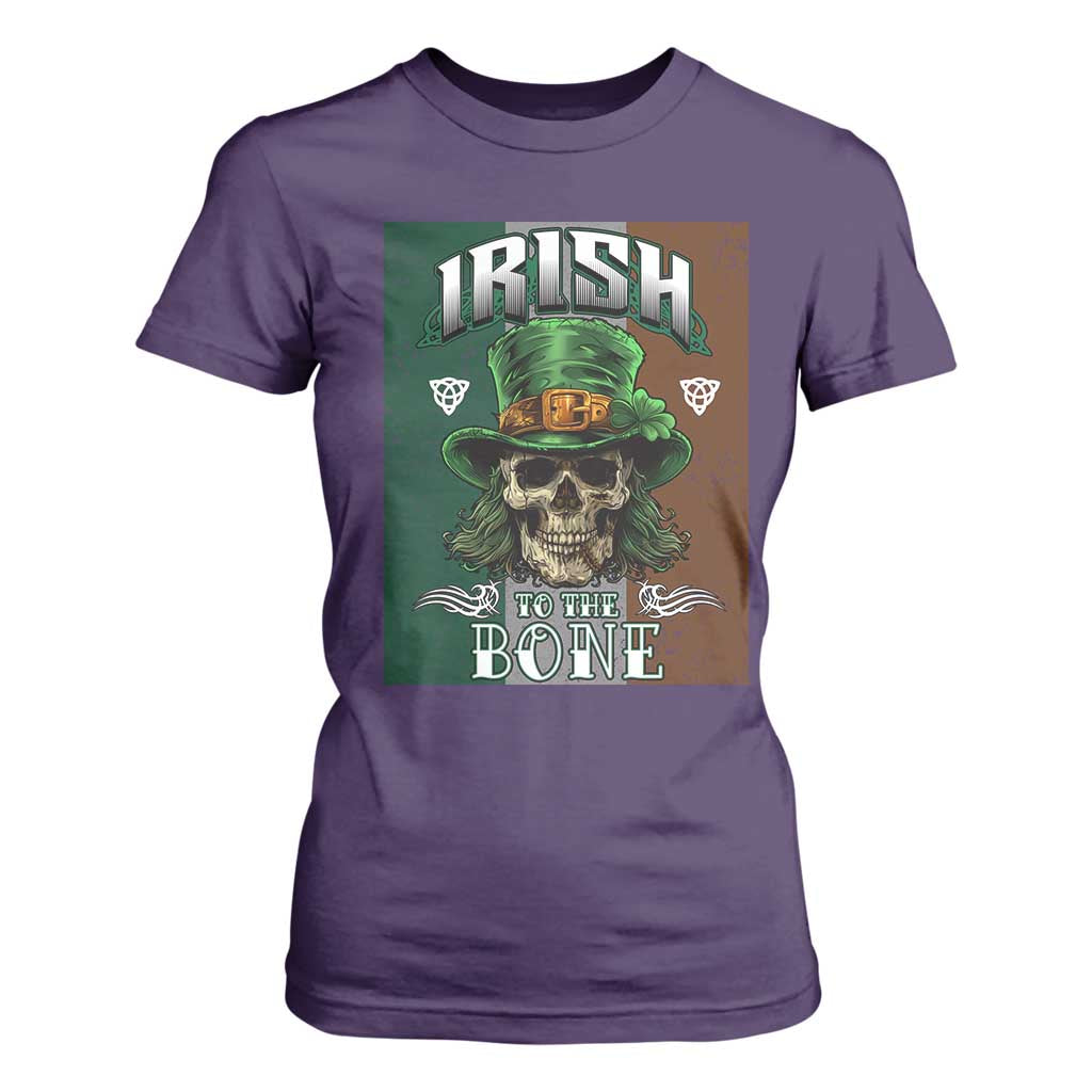 Irish Skull T Shirt For Women Irish To The Born TS02 Purple Print Your Wear