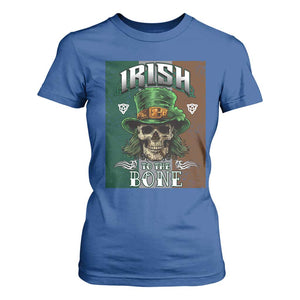 Irish Skull T Shirt For Women Irish To The Born TS02 Royal Blue Print Your Wear