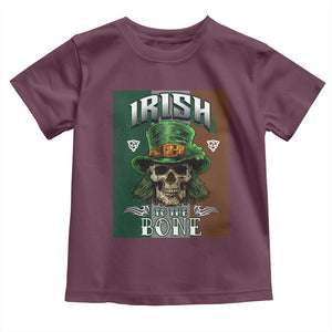 Irish Skull Toddler T Shirt Irish To The Born TS02 Maroon Print Your Wear