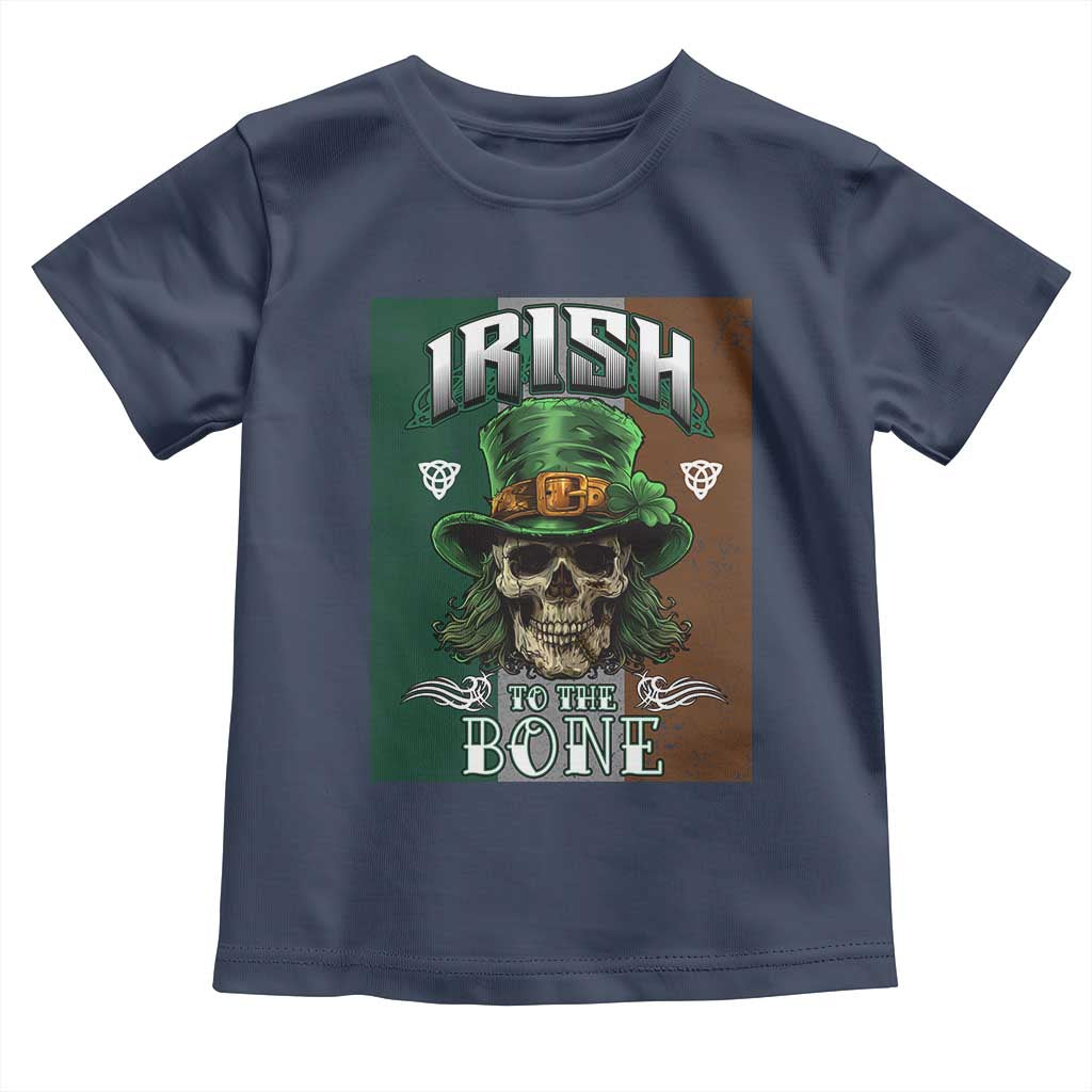 Irish Skull Toddler T Shirt Irish To The Born TS02 Navy Print Your Wear