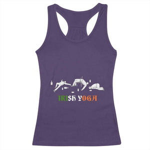 Funny St Patricks Day Drinking Racerback Tank Top Irish Yoga Drunk Poses TS02 Purple Print Your Wear