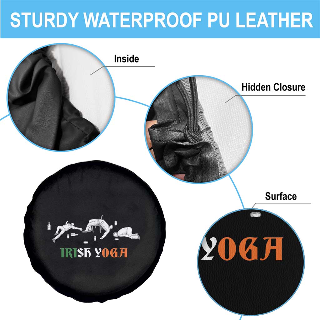 Funny St Patricks Day Drinking Spare Tire Cover Irish Yoga Drunk Poses TS02 Print Your Wear