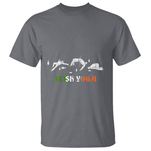 Funny St. Patricks Day Drinking T Shirt Irish Yoga Drunk Poses TS02 Charcoal Printyourwear