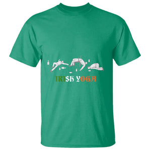 Funny St. Patricks Day Drinking T Shirt Irish Yoga Drunk Poses TS02 Irish Green Printyourwear