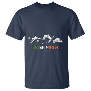 Funny St. Patricks Day Drinking T Shirt Irish Yoga Drunk Poses TS02 Navy Printyourwear