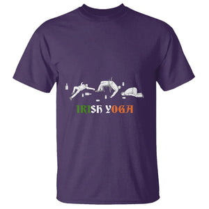 Funny St. Patricks Day Drinking T Shirt Irish Yoga Drunk Poses TS02 Purple Printyourwear