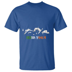 Funny St. Patricks Day Drinking T Shirt Irish Yoga Drunk Poses TS02 Royal Blue Printyourwear