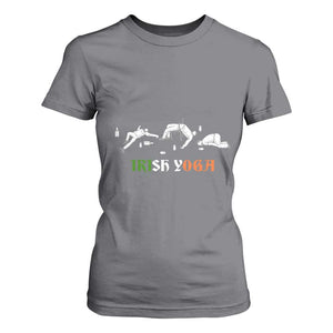 Funny St Patricks Day Drinking T Shirt For Women Irish Yoga Drunk Poses TS02 Charcoal Print Your Wear