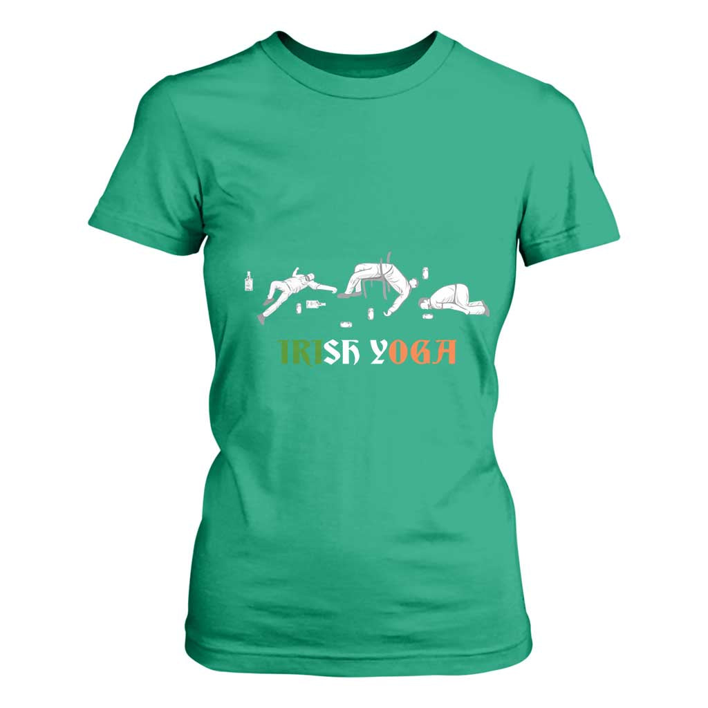 Funny St Patricks Day Drinking T Shirt For Women Irish Yoga Drunk Poses TS02 Irish Green Print Your Wear