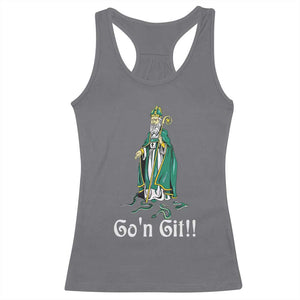 Funny St Patricks Day Racerback Tank Top Go'n Git Snakes TS02 Charcoal Print Your Wear