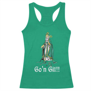 Funny St Patricks Day Racerback Tank Top Go'n Git Snakes TS02 Irish Green Print Your Wear