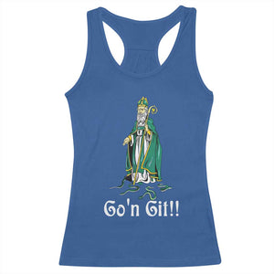Funny St Patricks Day Racerback Tank Top Go'n Git Snakes TS02 Royal Blue Print Your Wear