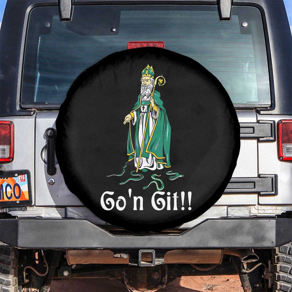 Funny St Patricks Day Spare Tire Cover Go'n Git Snakes TS02 No hole Black Print Your Wear