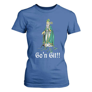 Funny St Patricks Day T Shirt For Women Go'n Git Snakes TS02 Royal Blue Print Your Wear