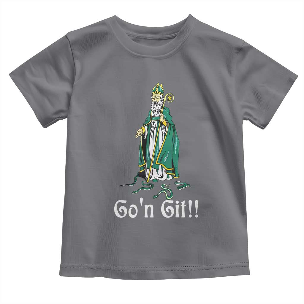 Funny St Patricks Day Toddler T Shirt Go'n Git Snakes TS02 Charcoal Print Your Wear