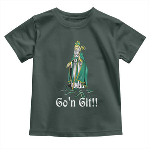 Funny St Patricks Day Toddler T Shirt Go'n Git Snakes TS02 Dark Forest Green Print Your Wear
