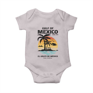 Gulf of Mexico Forever Since 1550 Baby Onesie Golfo De Mexico Para Siempre Retro Beach TS02 Ice Gray Print Your Wear