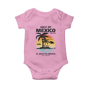 Gulf of Mexico Forever Since 1550 Baby Onesie Golfo De Mexico Para Siempre Retro Beach TS02 Light Pink Print Your Wear