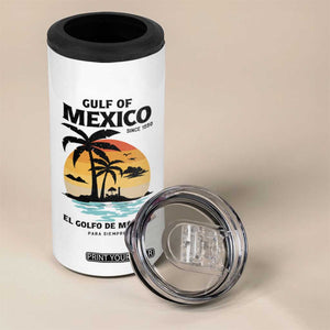 Gulf of Mexico Forever Since 1550 4 in 1 Can Cooler Tumbler Golfo De Mexico Para Siempre Retro Beach TS02 Print Your Wear