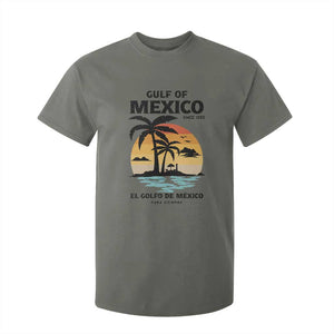 Gulf of Mexico Forever Since 1550 T Shirt For Kid Golfo De Mexico Para Siempre Retro Beach TS02 Military Green Print Your Wear