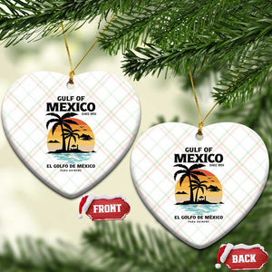 Gulf of Mexico Forever Since 1550 Ceramic Ornament Golfo De Mexico Para Siempre Retro Beach TS02 Print Your Wear