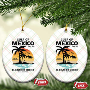 Gulf of Mexico Forever Since 1550 Ceramic Ornament Golfo De Mexico Para Siempre Retro Beach TS02 Print Your Wear