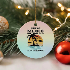 Gulf of Mexico Forever Since 1550 Ceramic Ornament Golfo De Mexico Para Siempre Retro Beach TS02 1pc Pastel Print Your Wear