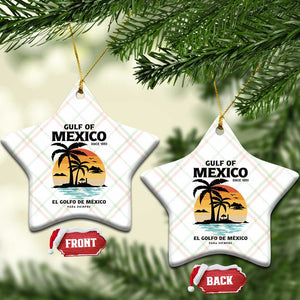 Gulf of Mexico Forever Since 1550 Ceramic Ornament Golfo De Mexico Para Siempre Retro Beach TS02 Print Your Wear